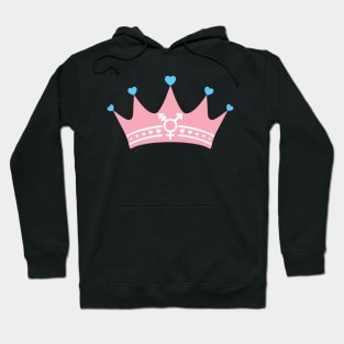 Trans Princess Crown - Pride Sticker Hoodie